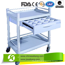 Hospital ABS Medicine Trolley Hospital Têxtil médico de plástico simples